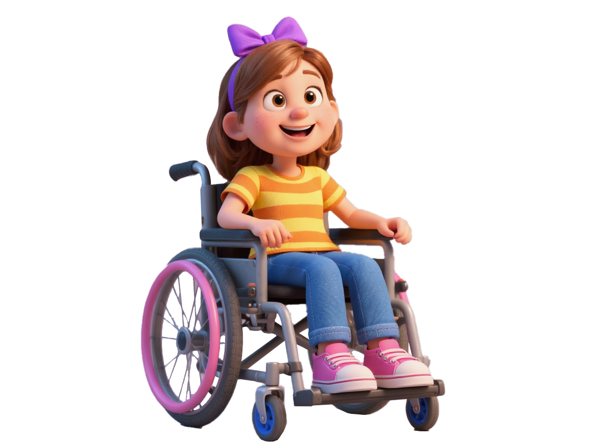 Beatriz - personagem em cadeira de rodas