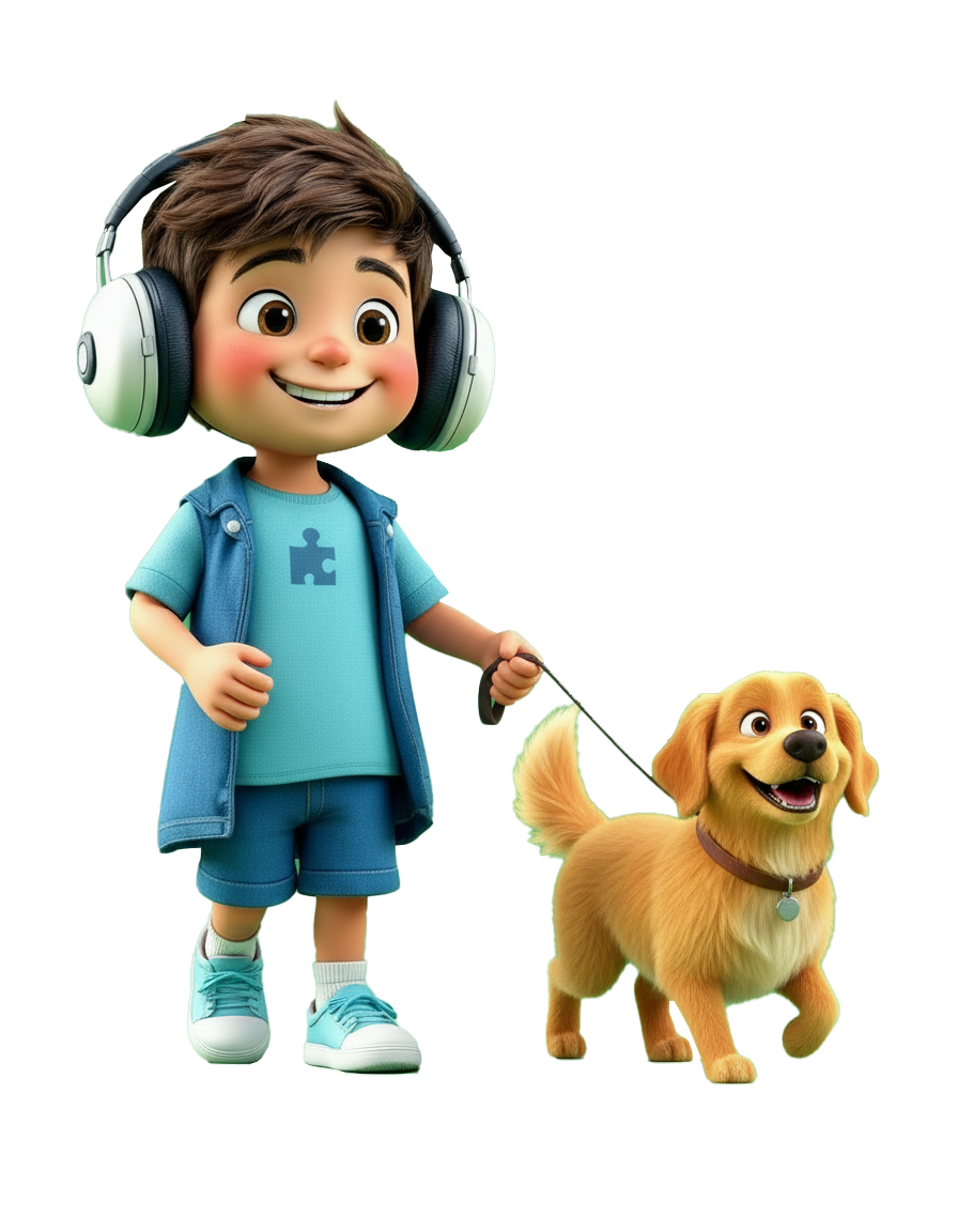 Lucas - personagem com cachorro