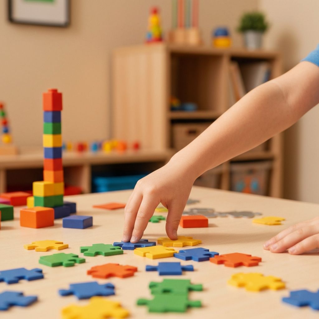 Tratamento de autismo na clinica Interakids - sala de terapia com materiais sensoriais