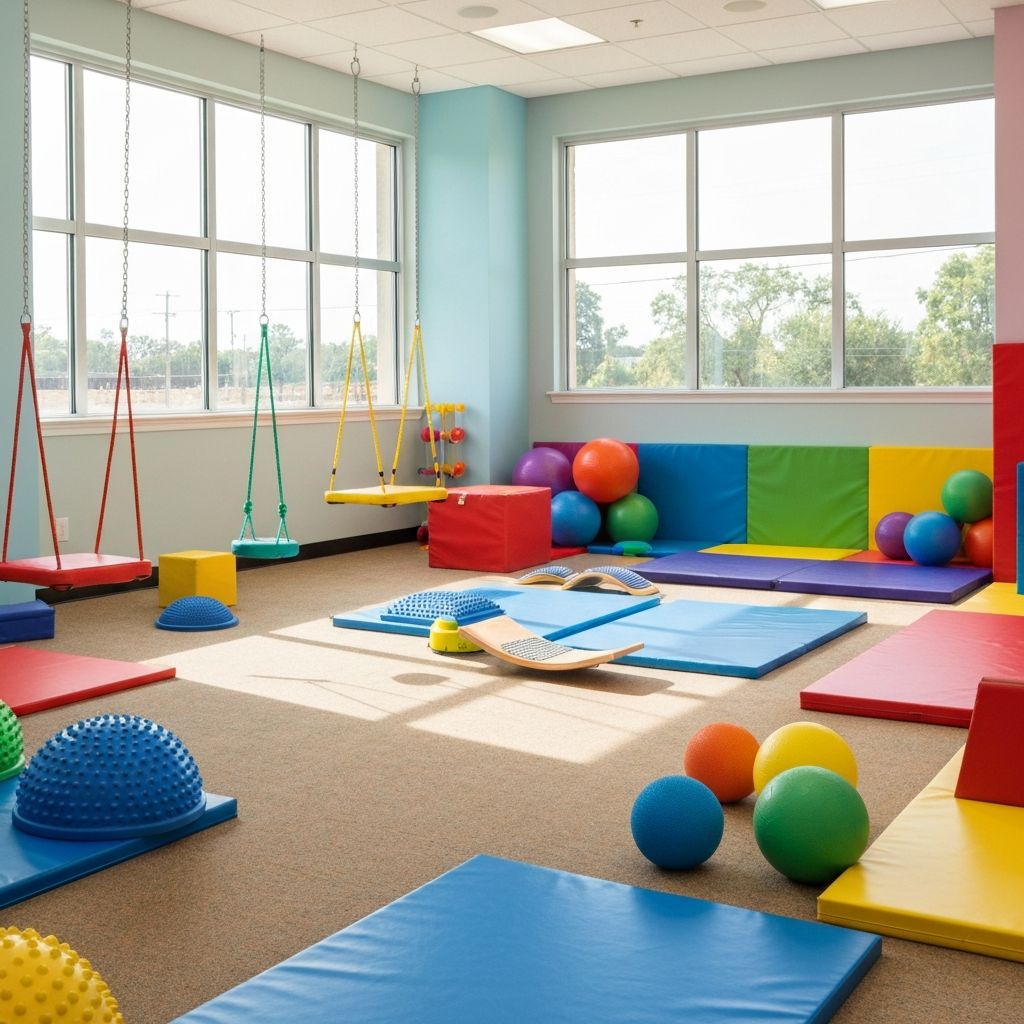 Sala de integracao sensorial para tratamento de autismo na Interakids